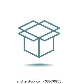 packaging cardboard box icon