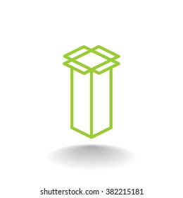 packaging cardboard box icon