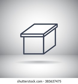 packaging cardboard box icon