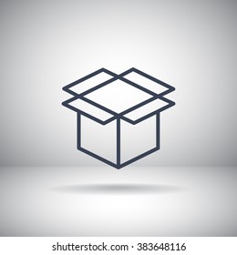 packaging cardboard box icon