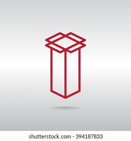 packaging cardboard box icon