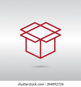 packaging cardboard box icon