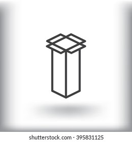 packaging cardboard box icon
