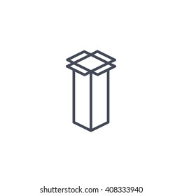 packaging cardboard box icon