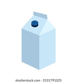 Packaging, a cardboard pack for a drink. Color simple flat illustration.