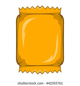 Packaging for chocolate icon in cartoon style isolated on white background. Production and packaging symbol
