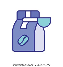 Embalaje con Vector de icono de pinza de ropa ilustración de stock