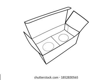 Verpackungskonzeption Pappe für Cups 
