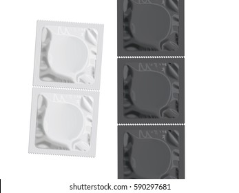 Packaging with a condom for your design and logo. Easy to change colors