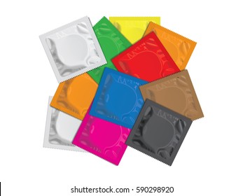 Packaging with a condom for your design and logo. Easy to change colors