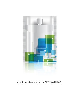 Packaging containers , package cream, Beauty products set. vector Illustration