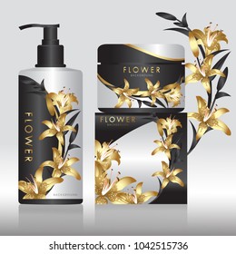 Packaging cosmetic Beauty products in vector