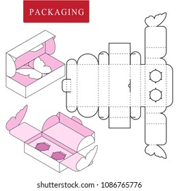 Retail Box Blueprint Template Stock Vector (Royalty Free) 374752549