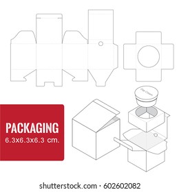 packaging for cosmetic or skincare product.Side 6.3*6.3*6.3 cm.