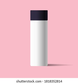 Packaging of cosmetics for self-care: cream, serum, lotion, cosmetic oil. Vector stock illustration