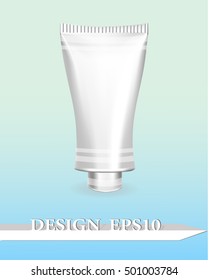 packaging for cosmetics, a tube of cream vector