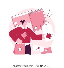 Packaging design abstract concept vector illustration. Eye-catching product, customer experience, designing process, brand guidelines and logo, product representation, rebranding abstract metaphor.