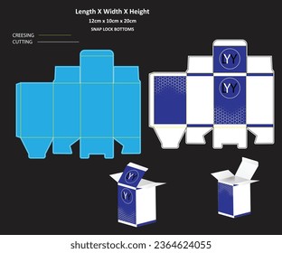Packaging design, Box packaging, Box packaging dyeline, 3d box dyeline with design