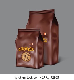 Packaging Design For Chocolate Cookies. EPS10 Vector