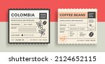 Packaging design for coffee. Vector vintage product label template. Retro package with Coffee branch.