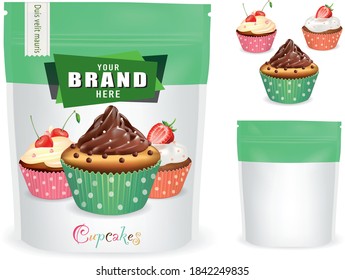 Diseño de empaque para la tarta .ilustración vector