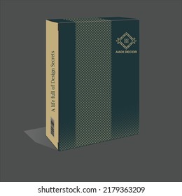 Packaging Design with Dark Green and Gold Color
