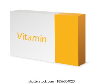 Packaging design in the form of a rectangle with white and yellow color