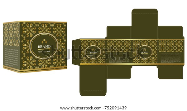 Packaging Design Gold Luxury Box Design Stock Vector (Royalty Free ...