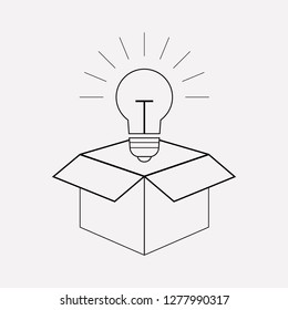 Packaging design icon line element. Vector illustration of packaging design icon line isolated on clean background for your web mobile app logo design.
