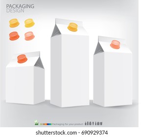 Packaging design Juice box.illustration