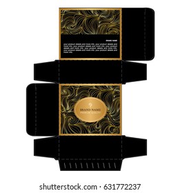 packaging design, luxury box, illustration vector. 