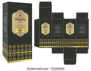 packaging design, luxury box design template and mockup box. illustration vector