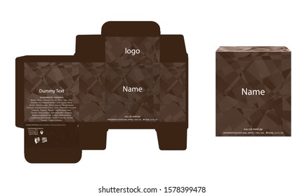 Packaging design, luxury perfume box,  pocket perfume and deo design template and mock up box. Illustration vector.