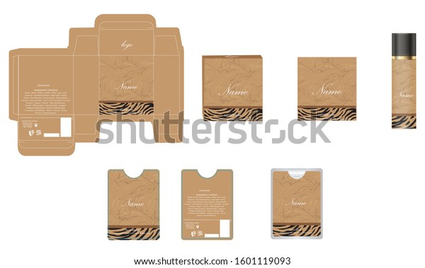 Download Packaging Design Luxury Perfume Box Pocket Stock Vector Royalty Free 1601119093