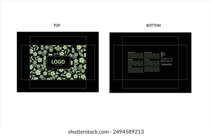 Packaging design, luxury perfume gift box with die line . Illustration vector.