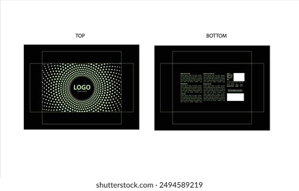 Packaging design, luxury perfume gift box with die line . Illustration vector.