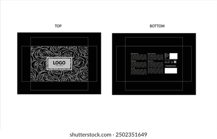 Packaging design, luxury perfume gift box with die line . Illustration vector.