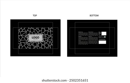 Diseño de embalaje, caja de regalo de perfume de lujo con línea de dado . Vector de ilustración.