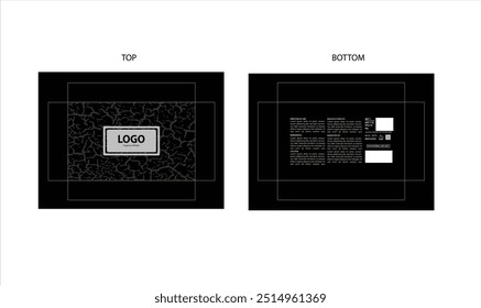 Packaging design, luxury perfume gift box, deo design mock up box. Illustration vector.