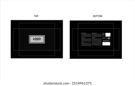 Diseño de embalaje, caja de regalo de perfume de lujo, caja de maqueta de diseño de demo. Vector de ilustración.