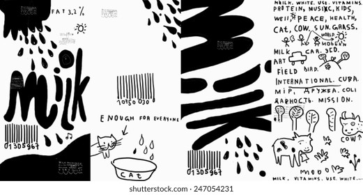 Packaging Design for mass production of milk .