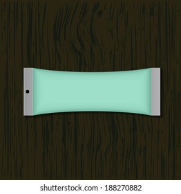 packaging design on wood background , Eps 10