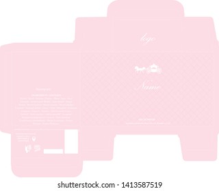 Packaging design, perfume luxury box design template and mockup box. Illustration vector.