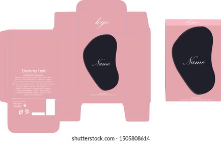 Packaging design, perfume luxury box design template and mockup box. Illustration vector.