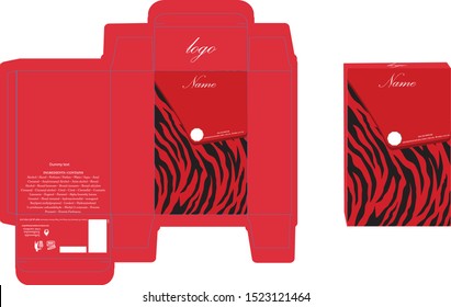 Packaging design, perfume luxury box design template and mockup box. Illustration vector.