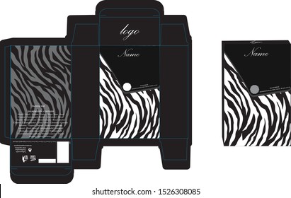 Packaging design, perfume luxury box design template and mockup box. Illustration vector.