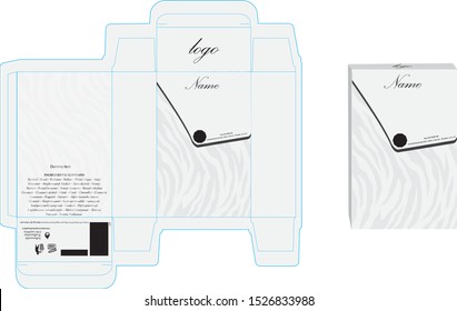Packaging design, perfume luxury box design template and mockup box. Illustration vector.
