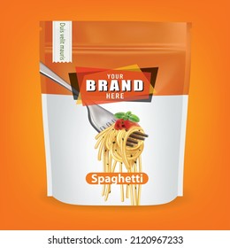 Packaging design for spaghetti.Vector Spaghetti and Packaging .