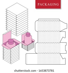 Packaging design template for product.