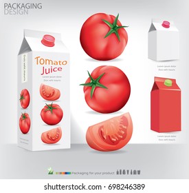 Packaging design Tomato juice.illustration